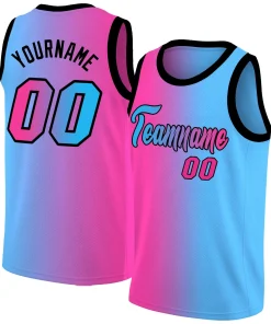 Pink and blue Basketball Jerseys | gradient style