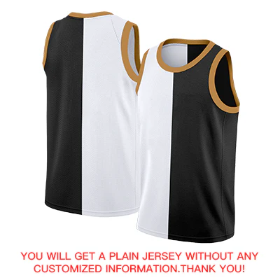 Custom Black White-Brown Split Fashion Tops Basketball Jersey - Image 4