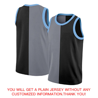 Custom Black Light Blue-White Split Fashion Tops Basketball Jersey - Image 4
