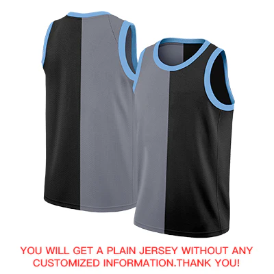 Custom Black White Split Fashion Tops Basketball Jersey - Image 4