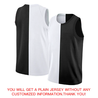 Custom Black White-Yellow Split Fashion Tops Basketball Jersey - Image 4