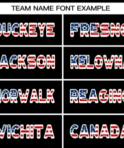 Custom Black White-Red American Flag Authentic Baseball Jersey