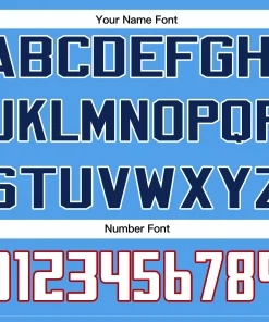 Custom Powder Blue White-Red American Flag Authentic Baseball Jersey