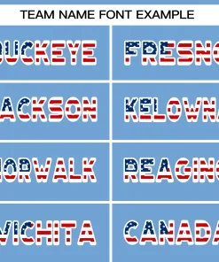 Custom Light Blue White-Red American Flag Authentic Baseball Jersey