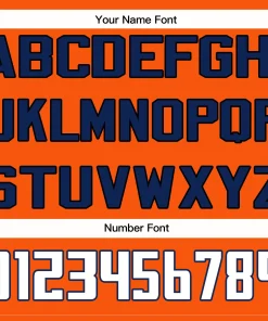 Custom Orange White-Navy American Flag Authentic Baseball Jersey