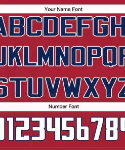 Custom Red White-Navy American Flag Authentic Baseball Jersey