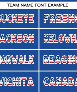 Custom Royal White-Red American Flag Authentic Baseball Jersey