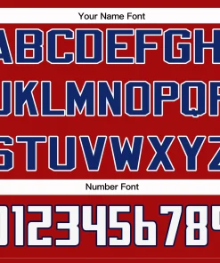 Custom Red Navy-White American Flag Authentic Baseball Jersey