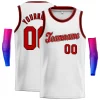 Custom White Red Classic Tops Athletic Basketball Jersey