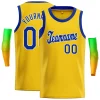 Custom Yellow Royal-White Classic Tops Men/Boy Basketball Jersey