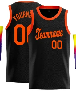 Custom Black Orange Classic Tops Sport Game Basketball Jersey