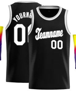 Custom Black White-Gray Classic Tops Fashion Sportwear Basketball Jersey