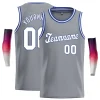 Custom Gray White Royal Classic Tops Athletic Basketball Jersey