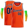 Custom Orange Navy-White Classic Tops Men Casual Basketball Jersey