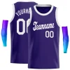 Custom Purple White-Grey Classic Tops Athletic Casual Basketball Jersey