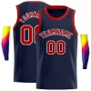 Custom Navy Red-White Classic Tops Basketball Jersey