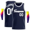 Custom Navy White-Grey Classic Tops Fashion Basketball Jersey