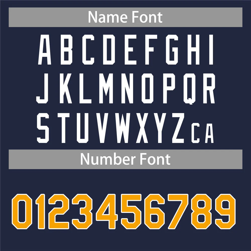 Custom Navy Orange-White Classic Tops Gmae Basketball Jersey - Image 4