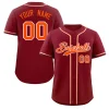 Custom Crimson Orange-White Classic Style Authentic Baseball Jersey