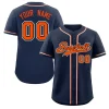Custom Navy Orange-White Classic Style Authentic Baseball Jersey