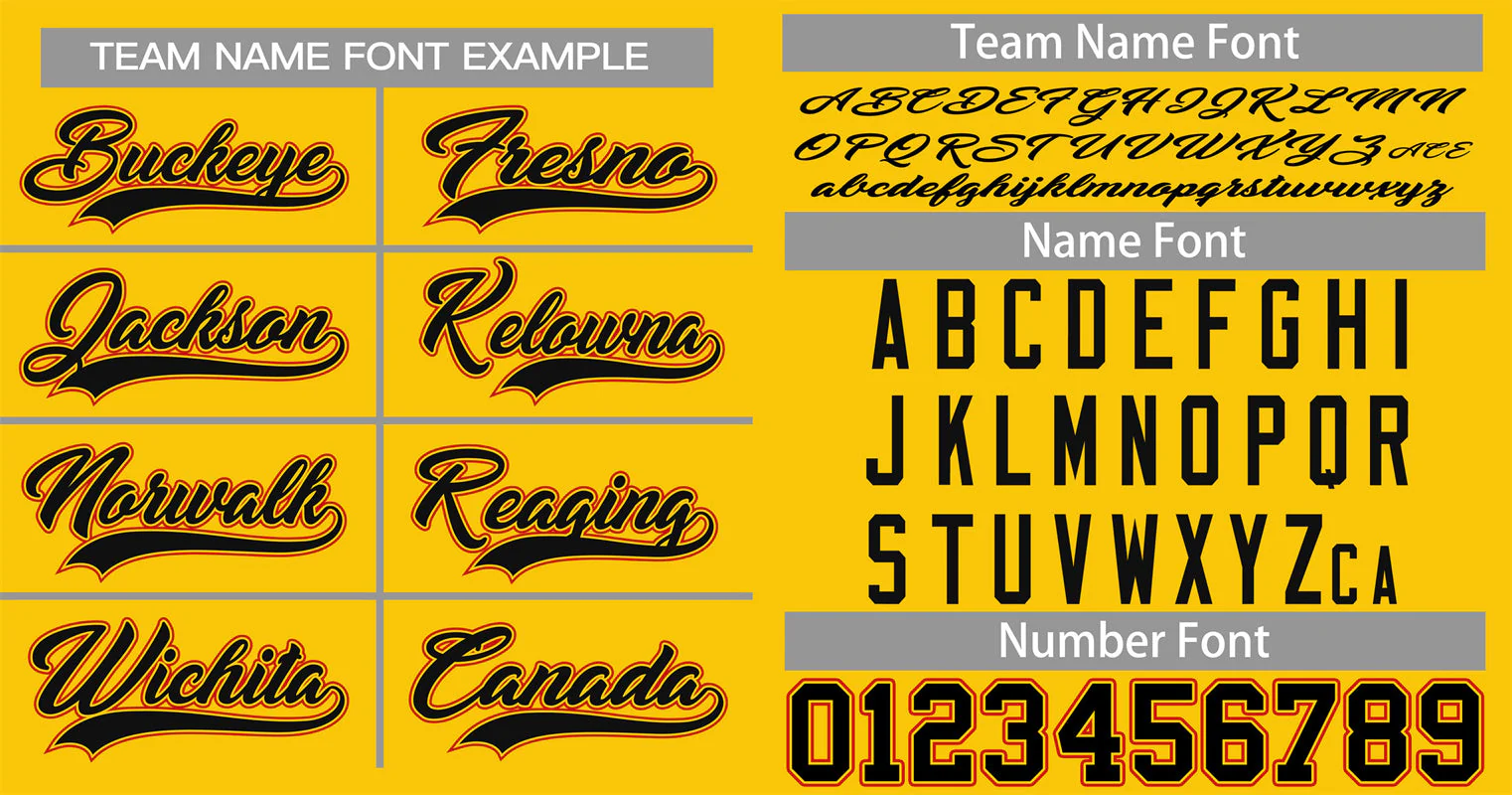 Custom Yellow Black-Red Classic Style Authentic Baseball Jersey - Image 3