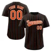 Custom Black Orange-White Stripe Fashion Authentic Baseball Jersey
