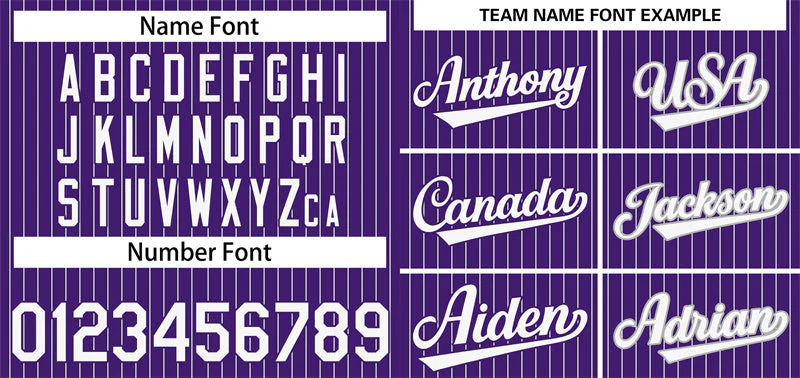 Custom Purple White Stripe Fashion Authentic Baseball Jersey - Image 3