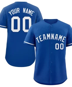 Custom Royal White Classic Style Authentic Baseball Jersey