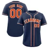 Custom Navy Orange-White Classic Style Authentic Baseball Jersey