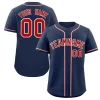 Custom Navy Red-White Classic Style Authentic Baseball Jersey