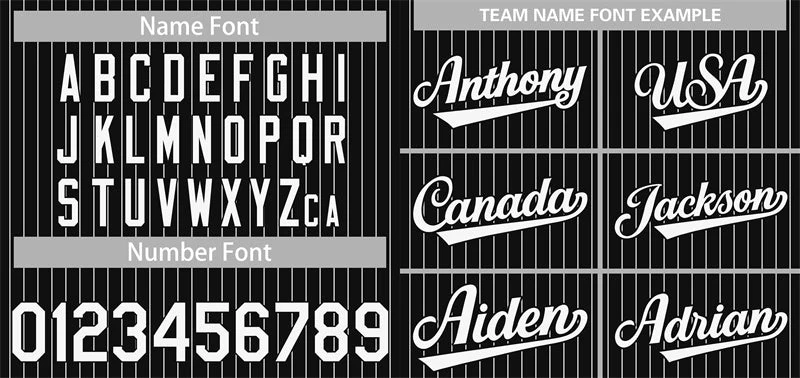 Custom Black White Stripe Fashion Authentic Baseball Jersey - Image 3