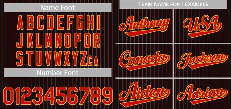 Custom Black Red-Orange Stripe Fashion Authentic Baseball Jersey - Image 3