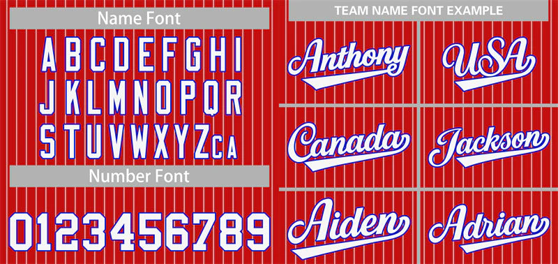 Custom Red White-Royal Stripe Fashion Authentic Baseball Jersey - Image 3