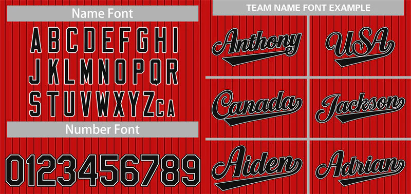 Custom Red Black-White Stripe Fashion Authentic Baseball Jersey - Image 3
