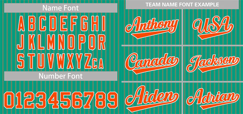 Custom Teal Orange-White Stripe Fashion Authentic Baseball Jersey - Image 3