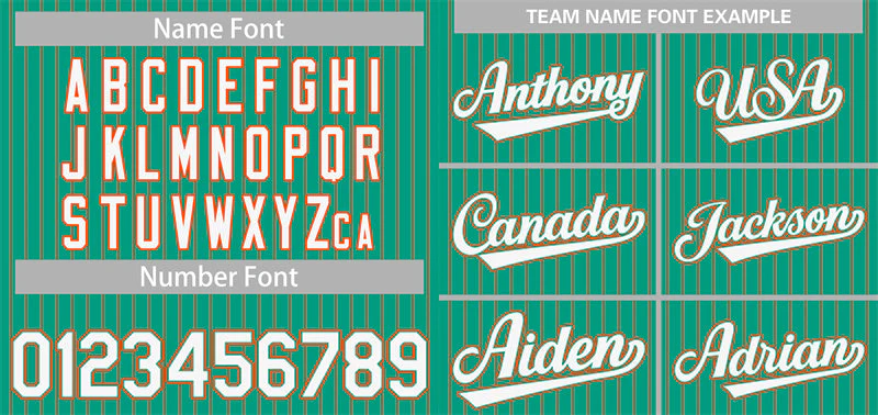 Custom Teal White-Orange Stripe Fashion Authentic Baseball Jersey - Image 3