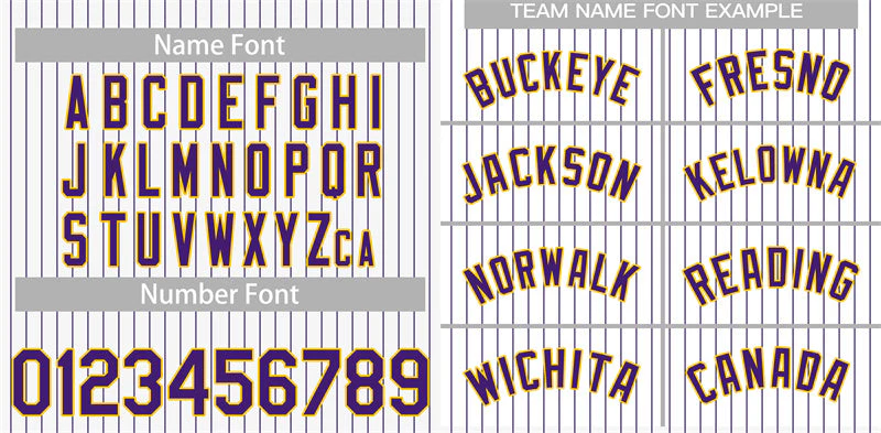 Custom White Purple-Yellow Stripe Fashion Authentic Baseball Jersey - Image 3