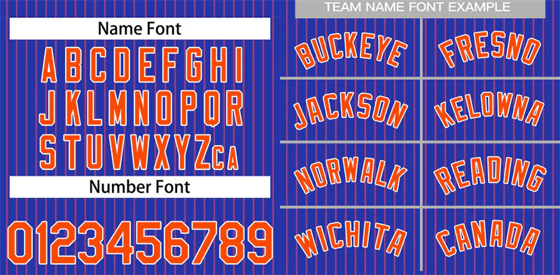 Custom Royal Orange-White Stripe Fashion Authentic Baseball Jersey - Image 3