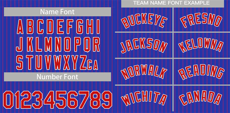 Custom Royal Red-White Stripe Fashion Authentic Baseball Jersey - Image 3