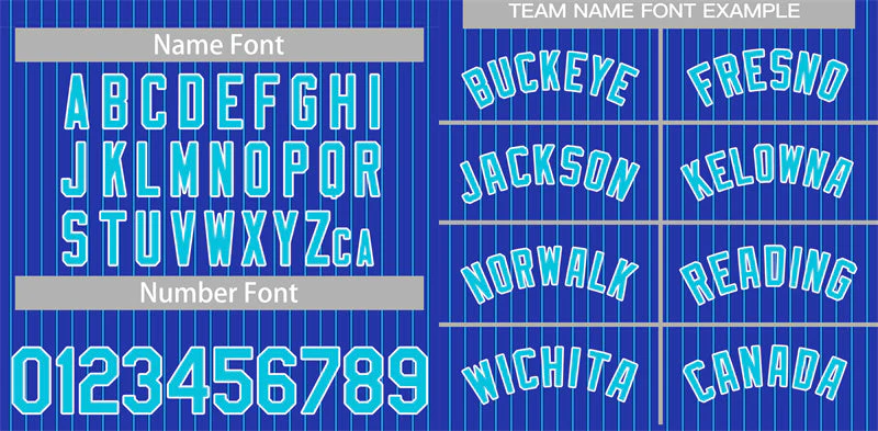 Custom Royal Aqua-White Stripe Fashion Authentic Baseball Jersey - Image 3