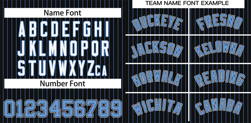 Custom Black Light Blue-White Stripe Fashion Authentic Baseball Jersey - Image 3