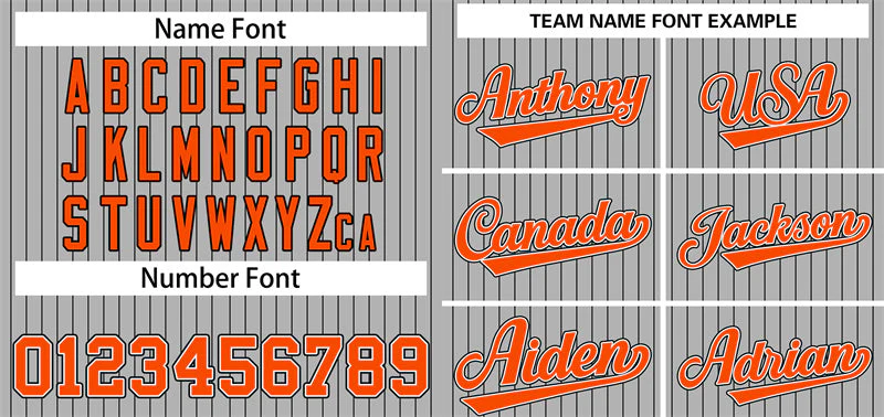 Custom Gray Orange-Black Stripe Fashion Authentic Baseball Jersey - Image 3