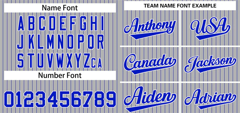 Custom Gray Royal-White Stripe Fashion Authentic Baseball Jersey - Image 3