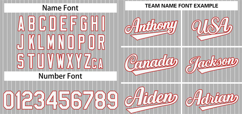 Custom Gray White-Red Stripe Fashion Authentic Baseball Jersey - Image 3