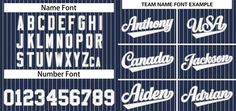 Custom Navy White-Gray Stripe Fashion Authentic Baseball Jersey - Image 4