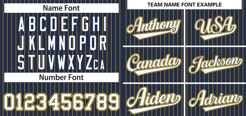 Custom Navy White-Gold Stripe Fashion Authentic Baseball Jersey - Image 3