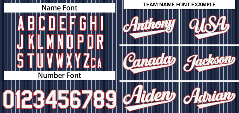 Custom Navy White-Red Stripe Fashion Authentic Baseball Jersey - Image 3