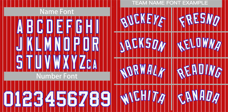Custom Red White-Royal Stripe Fashion Authentic Baseball Jersey - Image 3