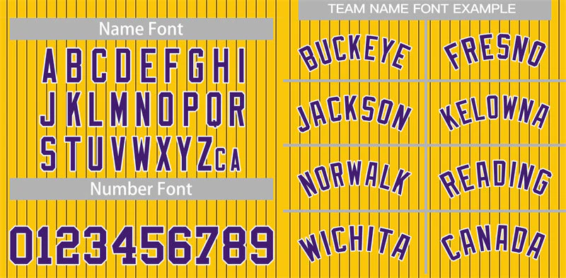 Custom Gold Purple-White Stripe Fashion Authentic Baseball Jersey - Image 3