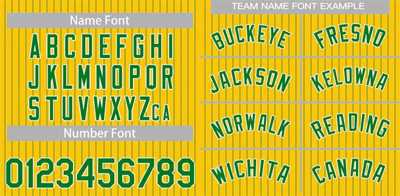 Custom Gold Green-White Stripe Fashion Authentic Baseball Jersey - Image 3